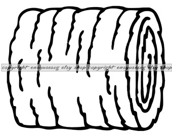Round Hay Bale Print Etsy