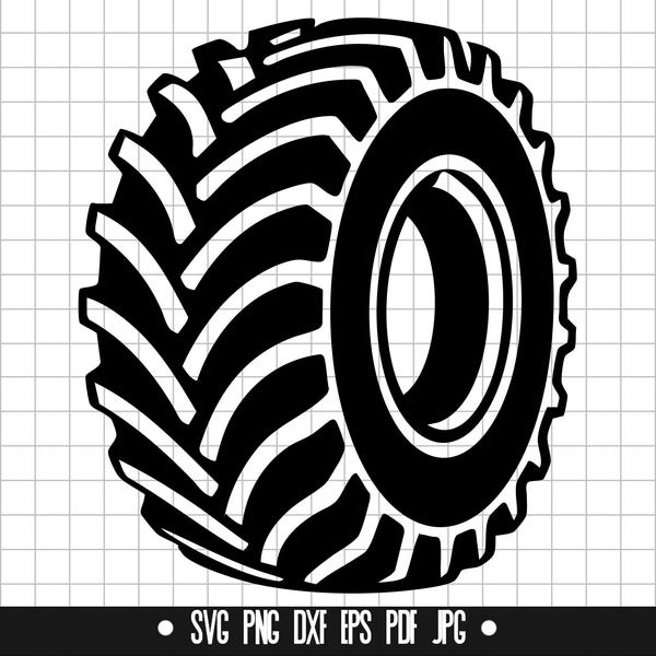 Tractor Tire SVG, Tractor Tire DXF, Tractor Tire PNG, Tractor Tire Cut File, Clipart, Digital File, Svg File, Silhouette, Instant Download