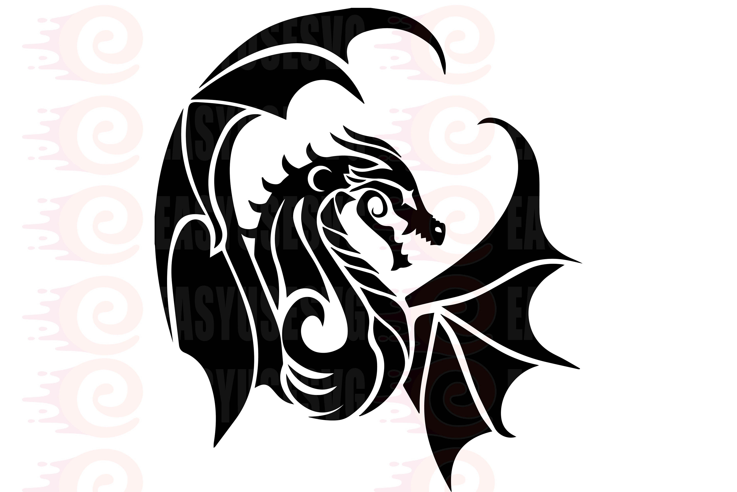 Dragon SVG Cut File / Dragon SVG / Dragon DXF / Dragon clipart Etsy