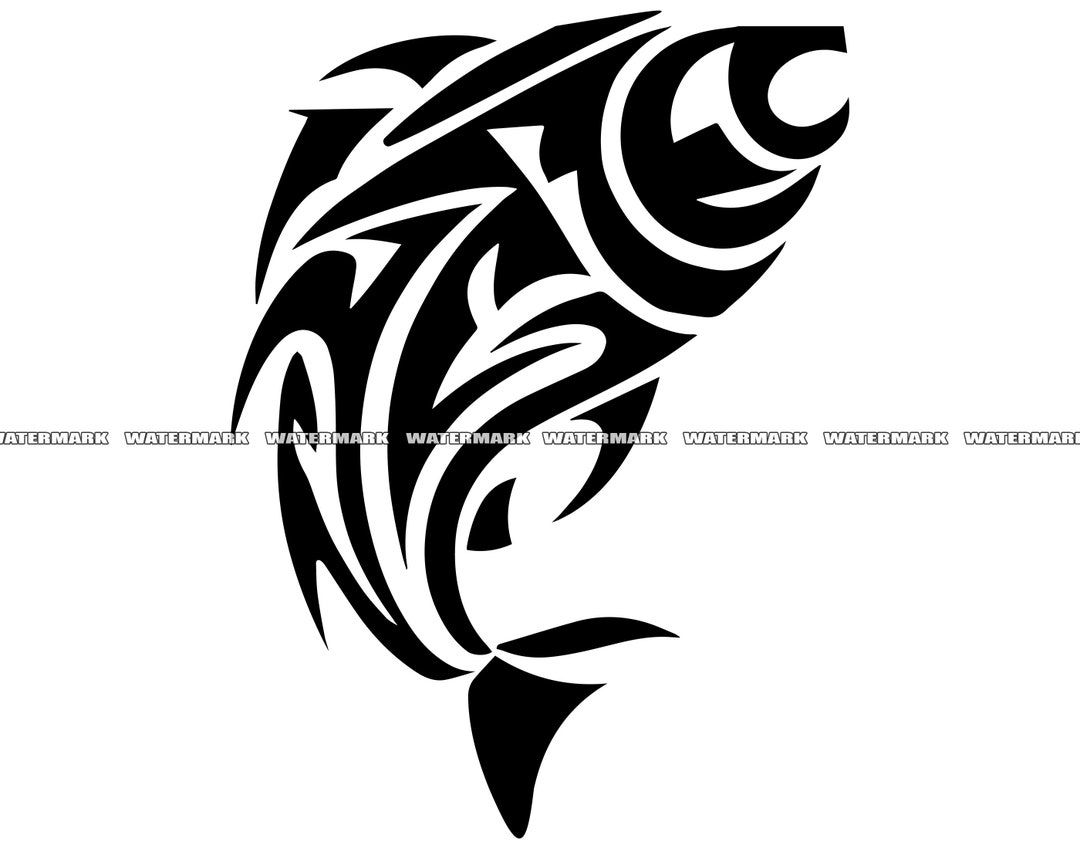 Tribal Fish SVG 1 Tribal Fish Cut File Tribal (Download Now) Etsy