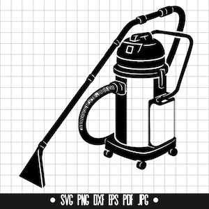 Industrial Vacuum SVG, Wet Dry Vacuum PNG, Vacuum Cleaner DXF, Cut File Clipart, Shop Vac Svg, Instant Download