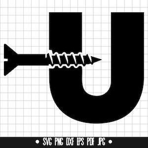 Que te jodan SVG, SVG de tornillo, SVG de letra en negrita, SVG de texto de tornillo, SVG sarcástico, SVG de letra U, Archivo de corte, SVG para adultos