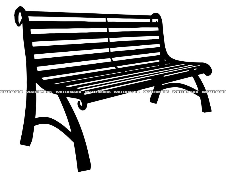 Bench SVG, Bench Cut File, Bench DXF, Bench PNG, Bench Clipart, Bench