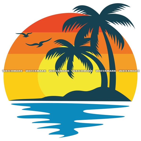 Island SVG, Island Cut File, Island DXF, Island PNG, Island Clipart, Island Silhouette, Island Cricut File