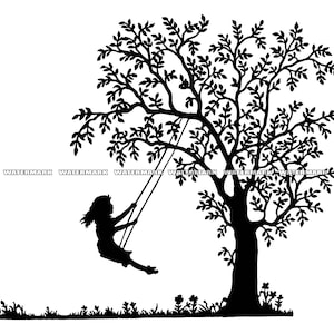 ADD-ON Swing With Girl or Boy for Hand-drawn Fingerprint Tree - Etsy  Singapore