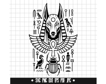 Anubis Egyptian Svg, Anubis God Svg, Egypt Symbol Svg, Hieroglyphics Svg, Scarab Svg, Pharaoh Svg, Ancient Egypt Svg