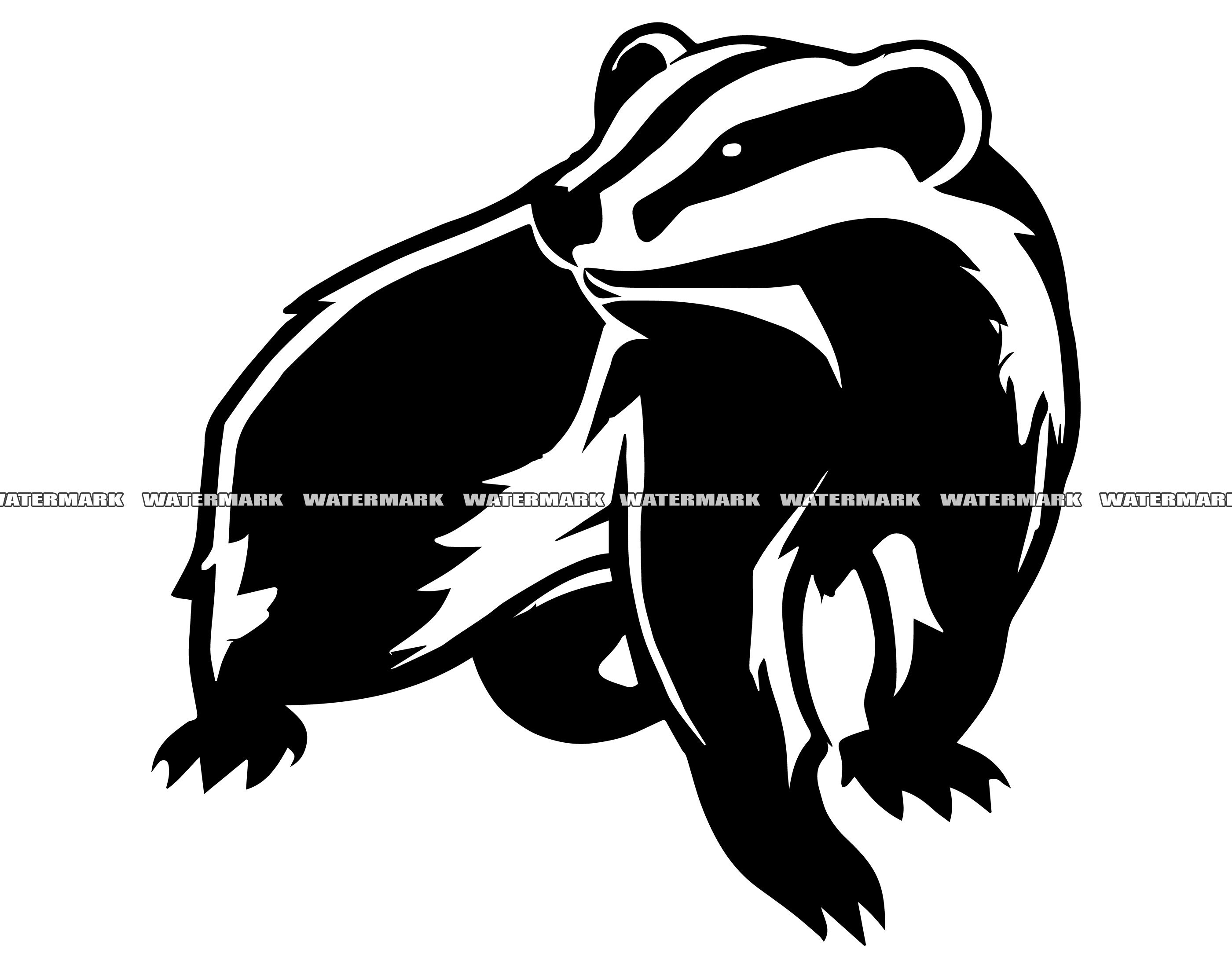 Badger SVG 2 Badger Cut File Badger DXF Badger PNG Etsy
