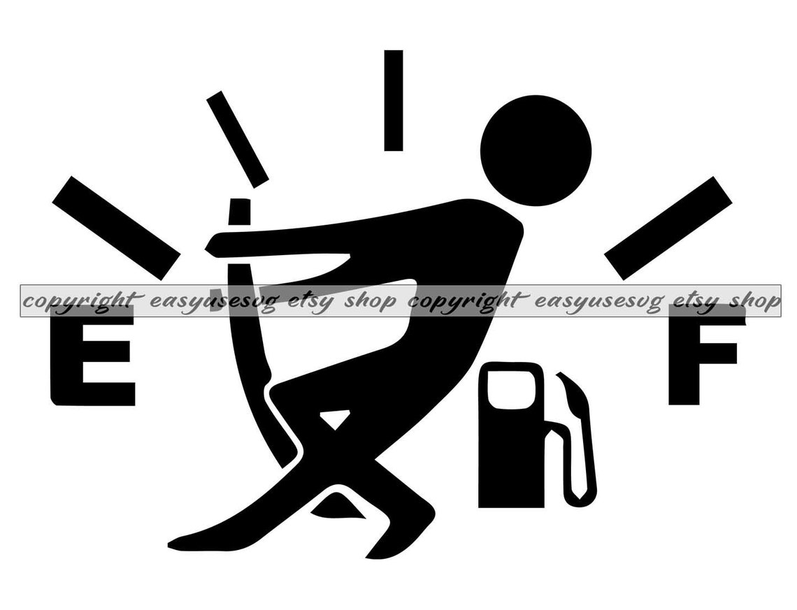Gas Gauge SVG DXF PNG Instant Download Digital File Funny Etsy