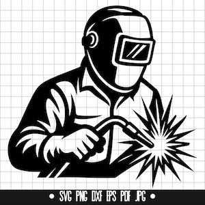 Welder SVG, Welder DXF, Welder PNG, Welder Cut File, Clipart, Digital File, Svg File, Silhouette, Instant Download