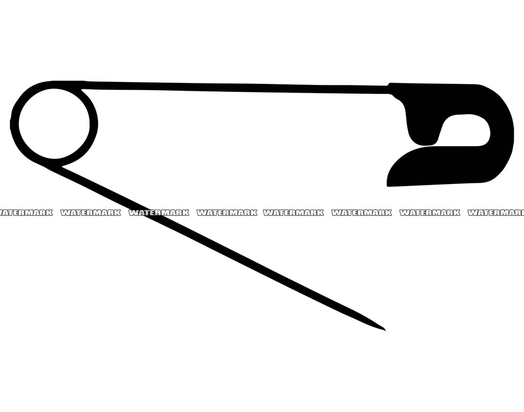Safety Pin SVG Safety Pin Cut File Safety Pin DXF Safety Etsy
