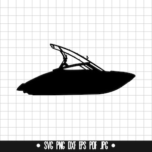 Jet Boat SVG, Jet Boat DXF, Jet Boat PNG, Jet Boat Cut File, Clipart, Digital File, Svg File, Silhouette, Instant Download