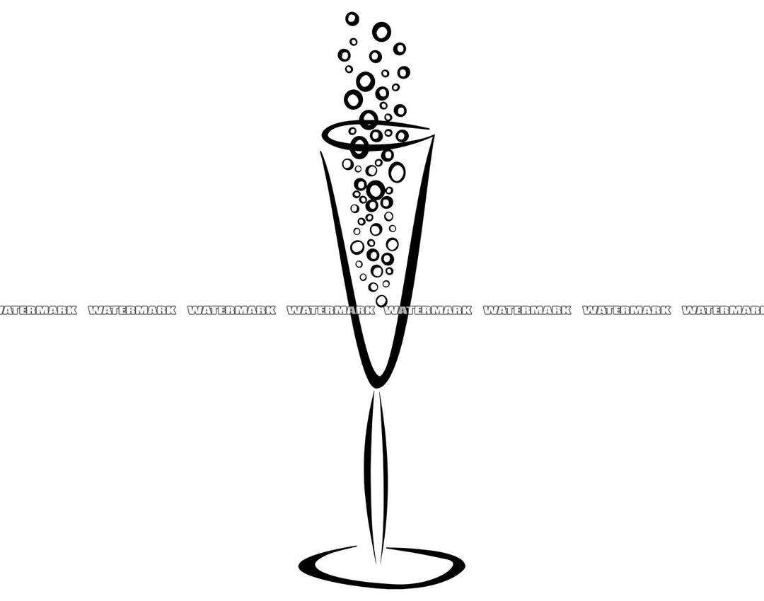 Champagne SVG, Champagne Cut File, Champagne DXF, Champagne PNG ...