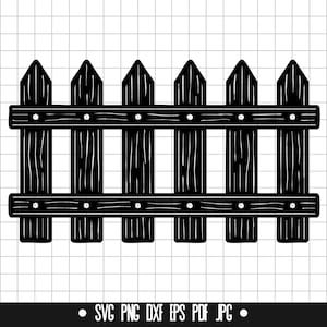 Valla SVG, Valla DXF, Valla PNG, Archivo de corte de valla, Clipart, Archivo digital, Archivo SVG, Silueta, Descarga instantánea