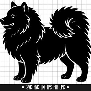 American Eskimo SVG, American Eskimo PNG, American Eskimo DXF, American Eskimo Silhouette, American Eskimo Cut File, American Eskimo Clipart