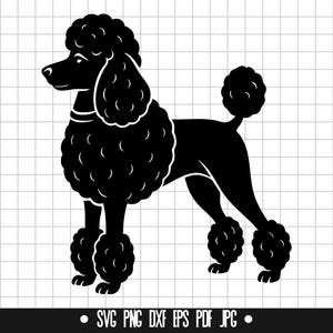 Poodle SVG, Poodle PNG, Poodle DXF, Poodle Silhouette, Poodle Cut File, Poodle Clipart, Poodle