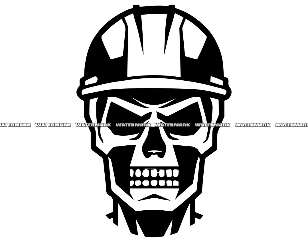 Worker Skull SVG 5 Construction Hard Hat Mechanic Welding - Etsy