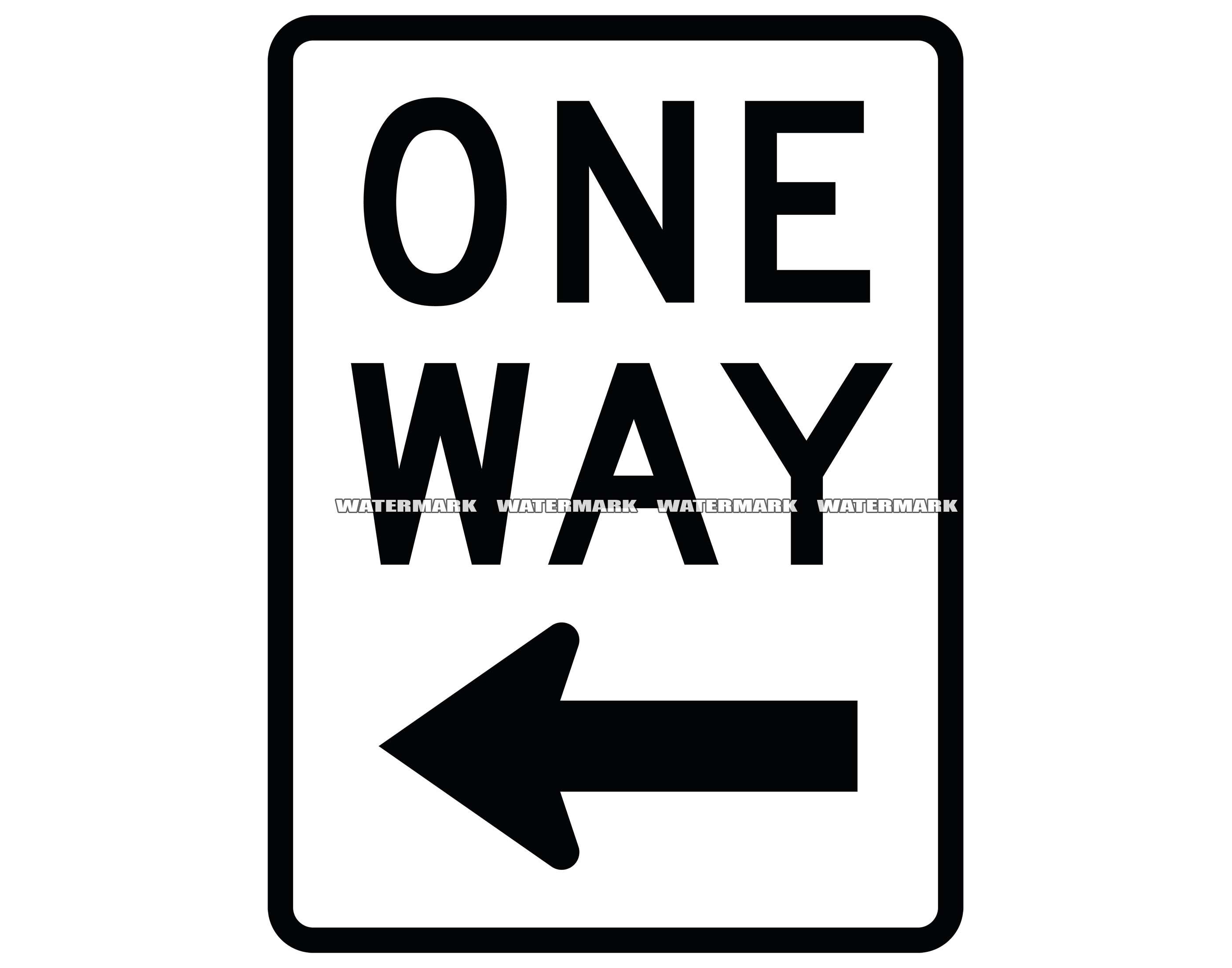 One Way Road Sign SVG DXF PNG Clipart Silhouette Cut File - Etsy