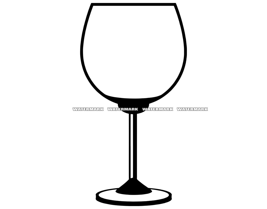 Wine Glass SVG 2 Wine Glass DXF, Wine Glass PNG, Wine Glass Clipart