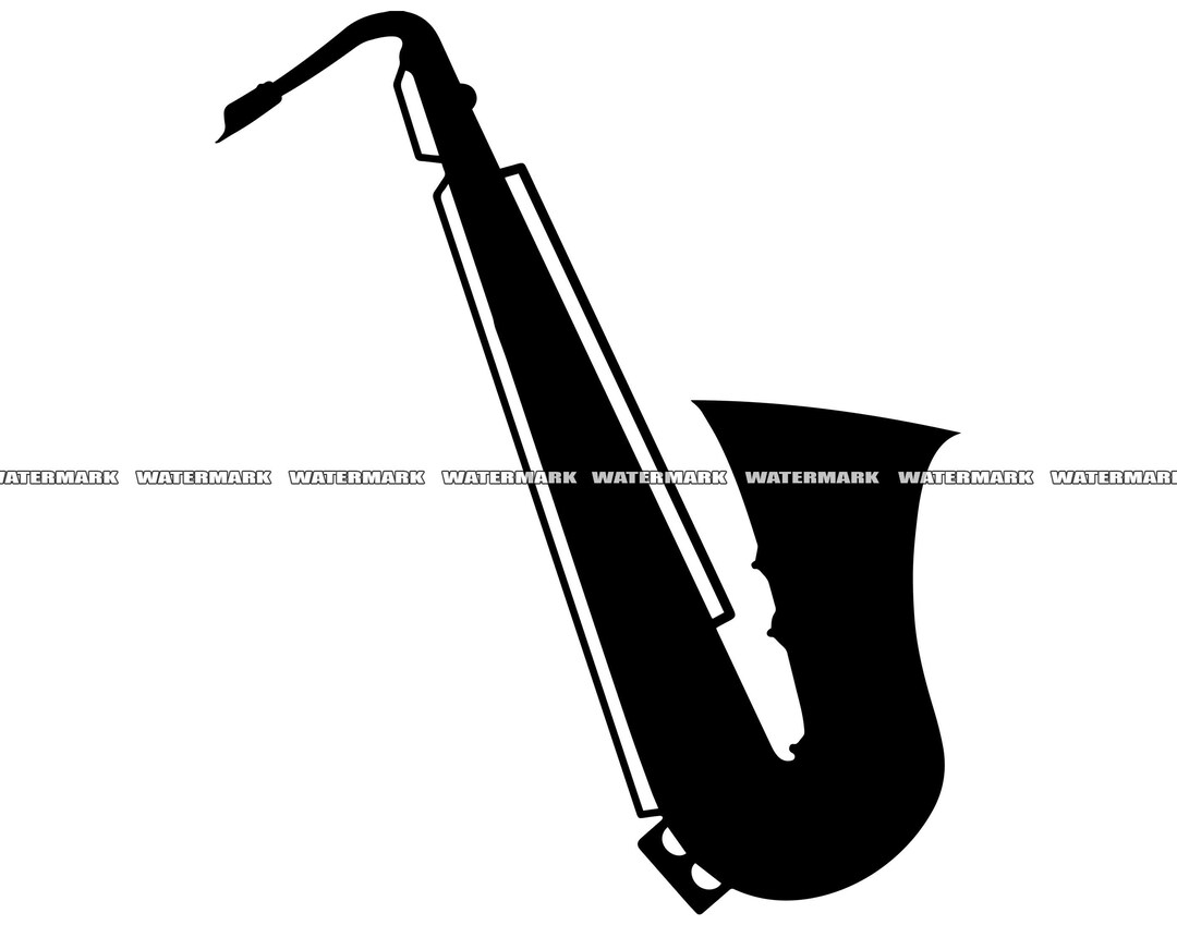 Saxophone SVG 2 Saxophone Cut File Saxophone DXF Etsy