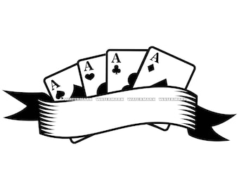 Poker Aces SVG #1 Poker Aces DXF, Poker Aces PNG, Poker Aces Clipart, Poker Aces Silhouette, Poker Aces Cut File, Poker Aces Logo
