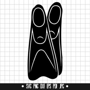 Swim Fins SVG, Swim Fins DXF, Swim Fins PNG, Swim Fins Cut File, Clipart, Digital File, Svg File, Silhouette, Instant Download