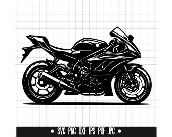 Motorcycle SVG, Motorcycle DXF, Motorcycle PNG, Bike Cut File, Clipart, Digital File, Svg File, Silhouette, Instant Download