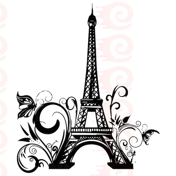 Eiffel Tower SVG, Eiffel Svg, Paris Svg, Eiffel Tower Clipart, Eiffel Tower Files for Cricut, Cut Files For Silhouette #3