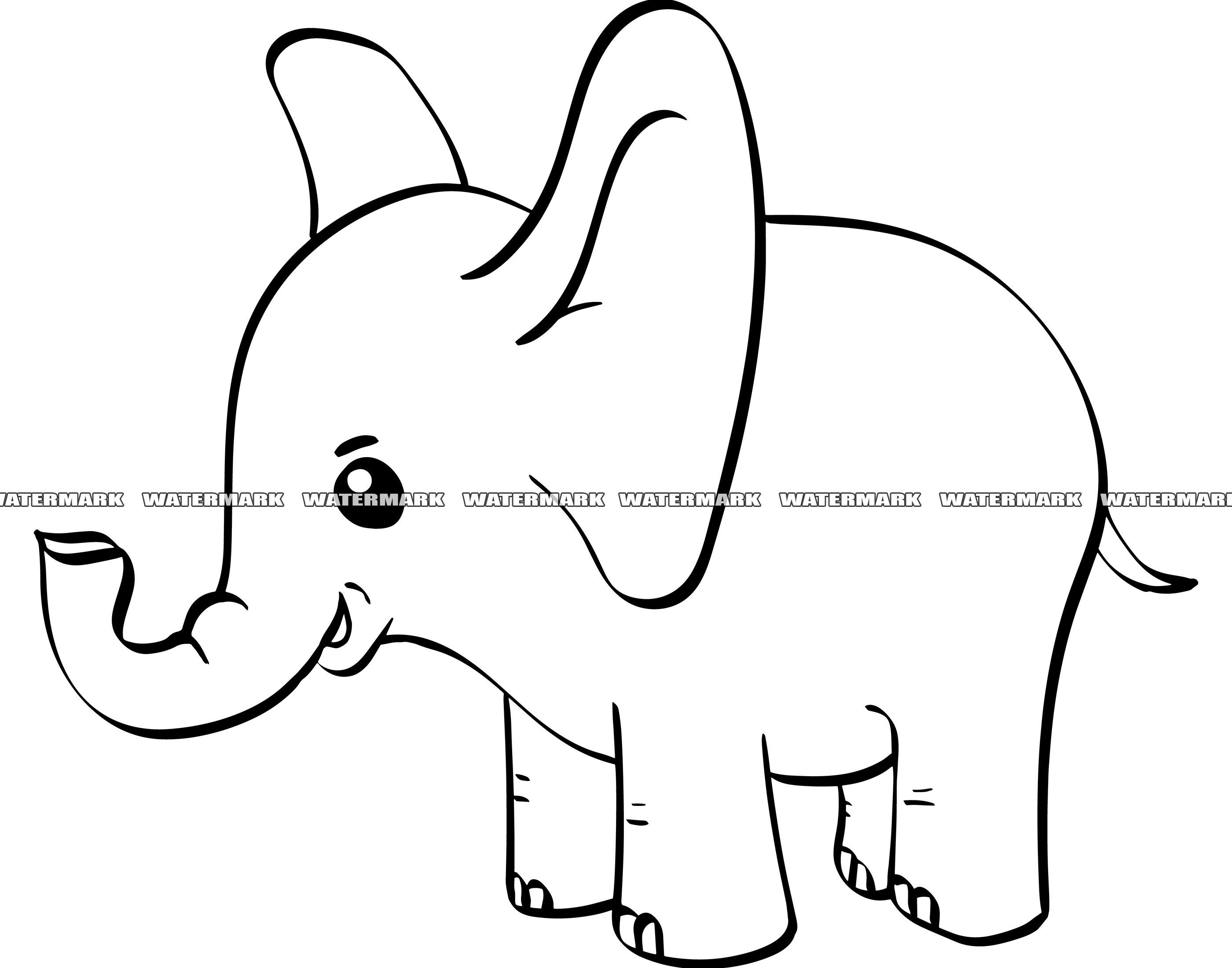 Baby Elephant SVG Baby Elephant Cut File Baby Elephant DXF Etsy México