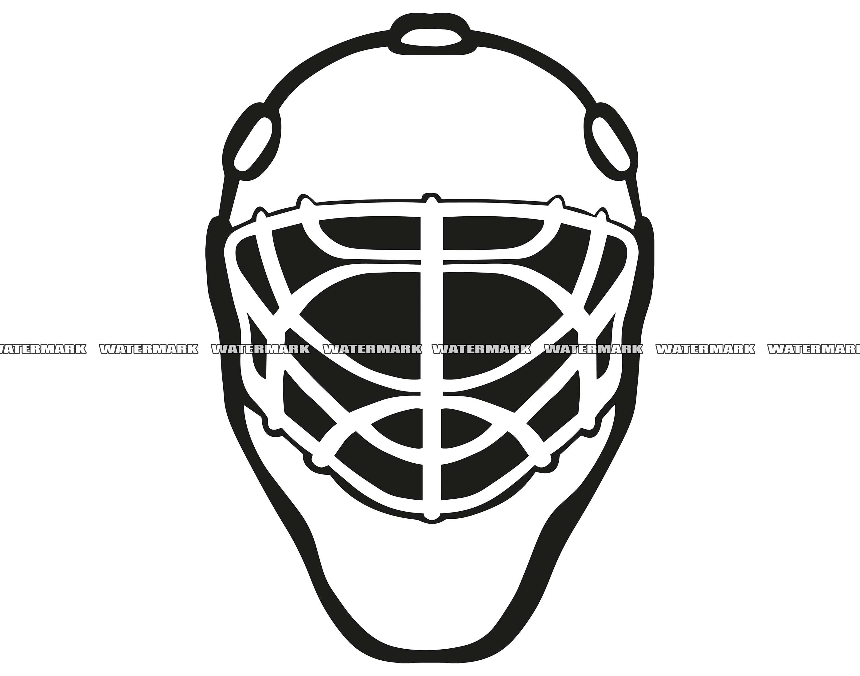 Hockey Goalie Helmet Drawing