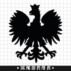 Polish Eagle SVG, Polish Eagle DXF, Polish Eagle PNG, Polish Eagle Clipart, Polish Eagle Silhouette, Polish Eagle Cut File, Polish Eagle