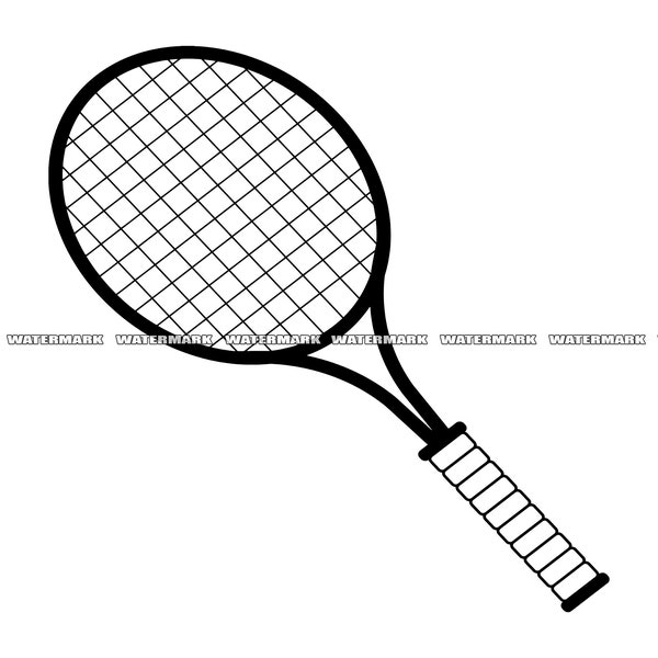 Tennis Racket Silhouette - Etsy