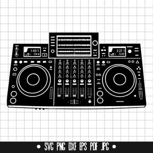 Dj Console SVG, Dj Console DXF, Dj Console PNG, Dj Console coupe fichier, Clipart, fichier numérique, fichier Svg, Silhouette, téléchargement immédiat