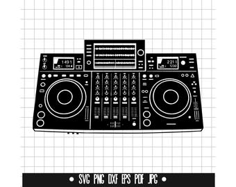 Dj Console SVG, Dj Console DXF, Dj Console PNG, Dj Console Cut File, Clipart, Digital File, Svg File, Silhouette, Instant Download