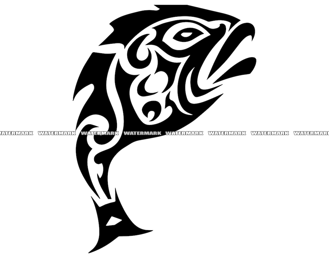 Tribal Fish SVG, 4, Tribal Fish Cut File, Tribal Fish DXF, Tribal Fish