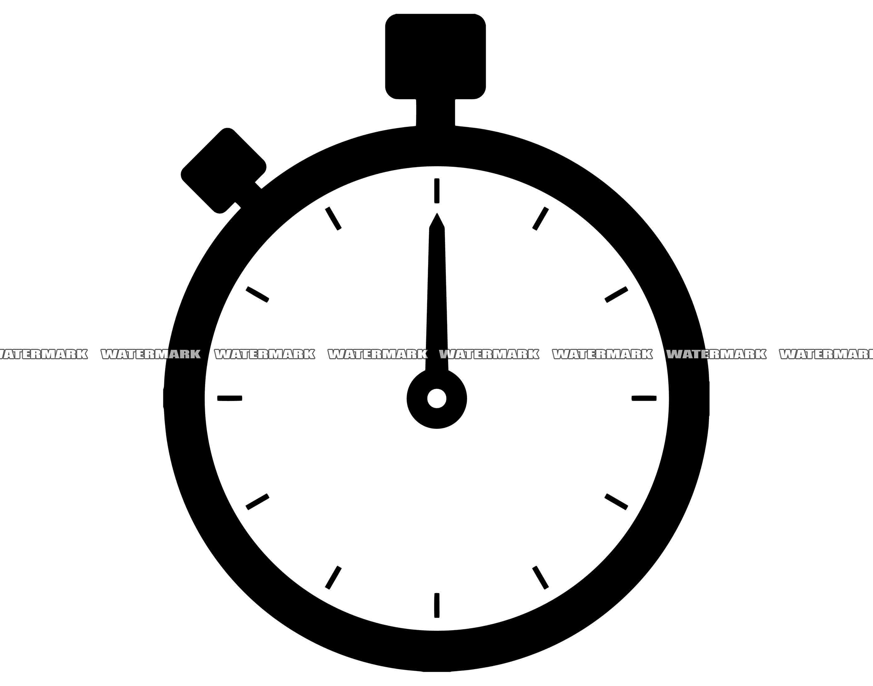 Stop Clock Vector Clipart