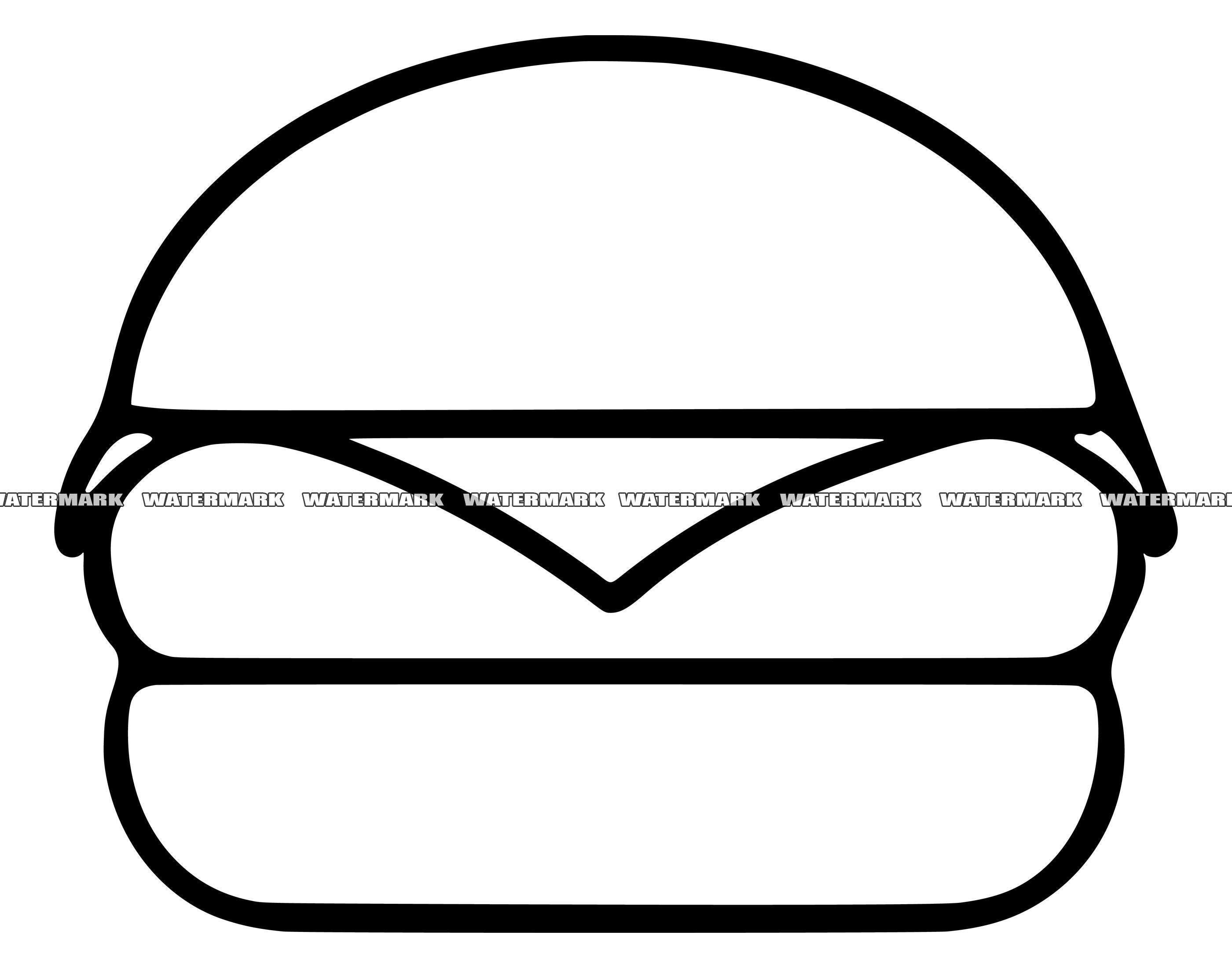 Cheeseburger Clip Art Black And White