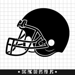 Football Helmet SVG, Football Helmet DXF, Football Helmet PNG, Helmet Cut File, Clipart, Digital File, Silhouette, Instant Download