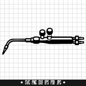 Welding Torch SVG, Torch DXF, Torch PNG, Welding Cut File, Clipart, Digital File, Svg File, Silhouette, Instant Download