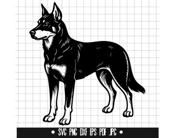 Beauceron SVG, Beauceron PNG, Beauceron DXF, Beauceron Silhouette, Beauceron Cut File, Beauceron Clipart, Beauceron