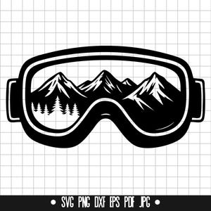 Ski Goggles Svg, Mountain View Svg, Snow Adventure Svg, Goggle Clipart Svg, Outdoor Svg, Svg Png Dxf Pdf Eps Jpg