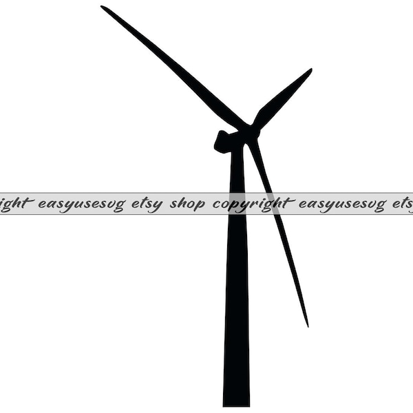 Wind Turbine SVG, Wind Turbine DXF, Wind Turbine PNG, Wind Turbine Clipart, Wind Turbine Silhouette, Wind Turbine Layered File