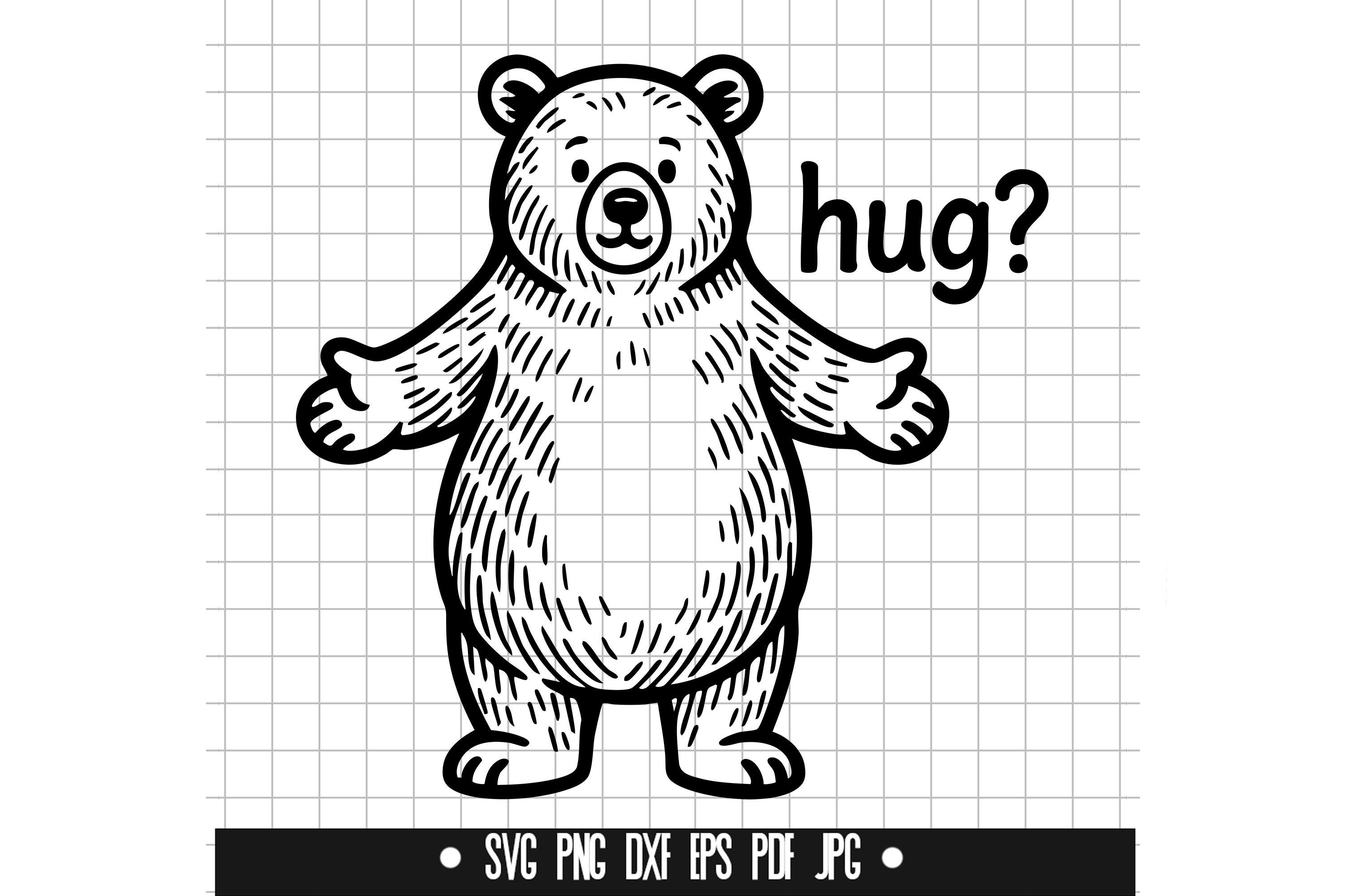 Bear Hug Svg, Cute Bear Svg, Hug Svg, Animal Svg, Woodland Svg, Forest ...