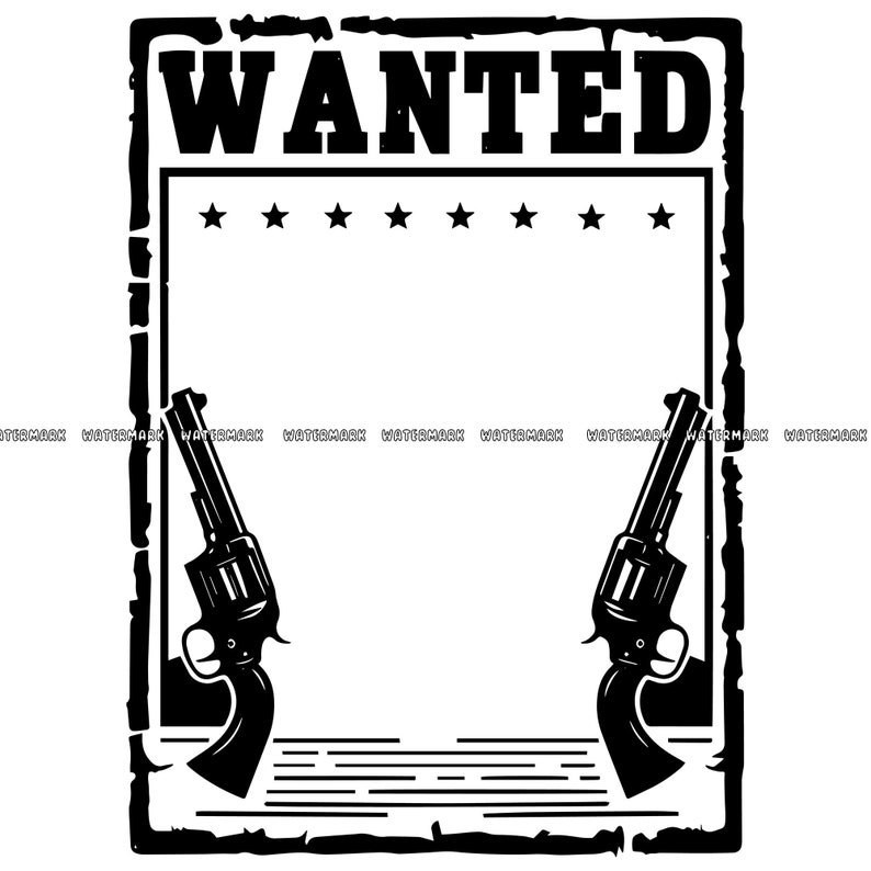 Wanted Signcut Wanted Poster SVG, Wanted Poster DXF, Wanted Poster PNG, Wanted Poster ...