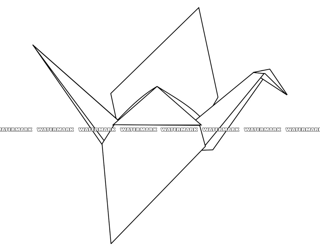 Origami Bird SVG Origami Bird Cut File Origami Bird DXF Etsy