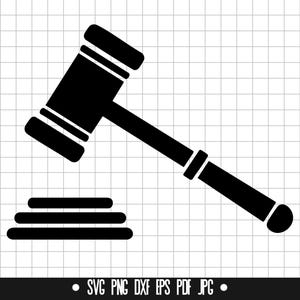 Gavel SVG, Gavel DXF, Gavel PNG, Gavel Cut File, Clipart, Digital File, Svg File, Silhouette, Instant Download