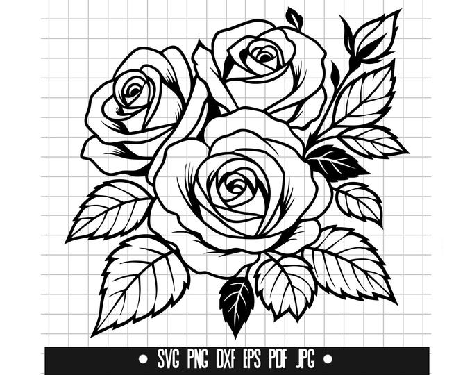 Laying Roses Svg This item is unavailable - Etsy