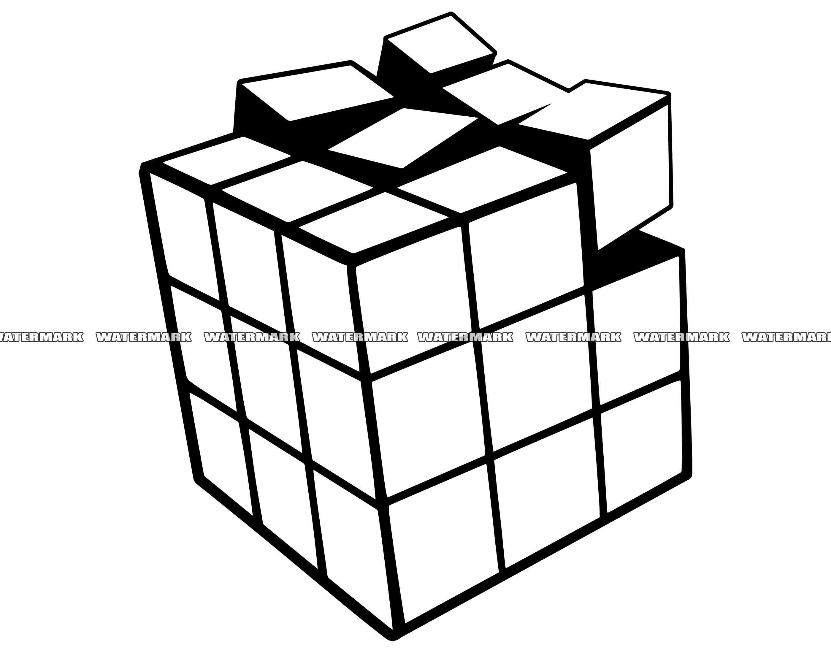 Cube Clipart Black And White