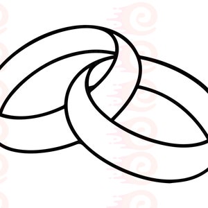 Joined Wedding Rings Svg - Etsy