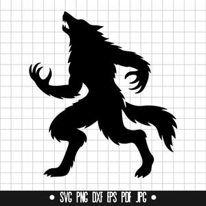 Werewolf SVG, Wolfman DXF, Werewolf PNG, Monster Cut File, Clipart, Digital File, Svg File, Silhouette, Instant Download