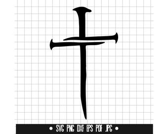 Nail Cross SVG, Nail Cross DXF, Nail Cross PNG, Nail Cross Cut File, Clipart, Digital File, Svg File, Silhouette, Instant Download